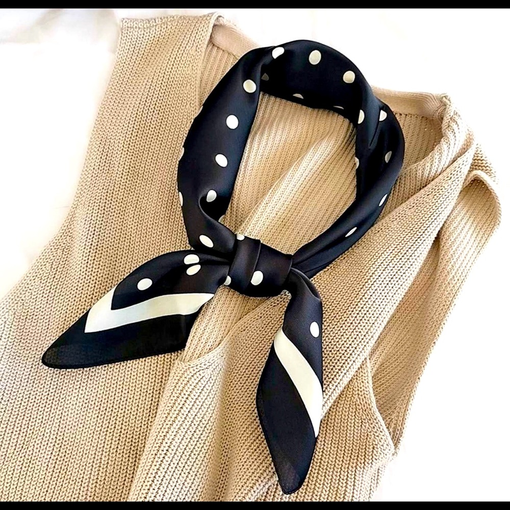 COPY - Silk Feeling Scarf Medium Square Satin Head Scarf